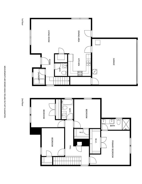Floor plan for 4 beds, 2.5 baths, 1679 sqft